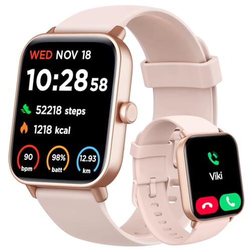 Women's Smartwatch Alexa Built-in, IP68 Waterproof Fitness Tracker, Bluetooth Call, Heart Rate Monitor, 100+ Sports Modes