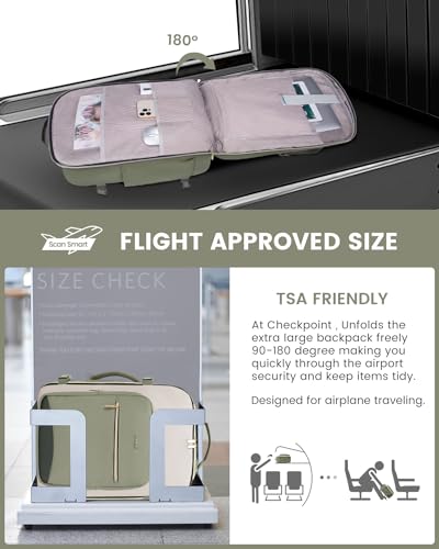 LOVEVOOK 40L Travel Backpack: Airline Approved, 3 Cubes, TSA Overnight, Waterproof, Fits 17" Laptop