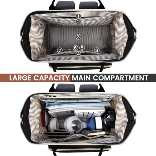 LOVEVOOK Women's Laptop Backpack 15.6 Inch, Work & Travel Purse with Large Capacity, Waterproof College Bookbag & Casual Daypack