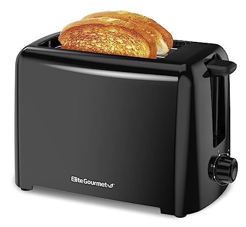 Elite Gourmet Cool Touch Toaster, 6 Temp Settings, 1.25" Slots for Bagels & More