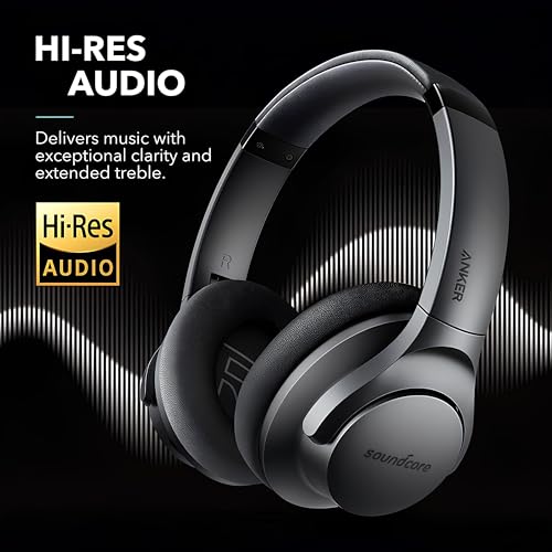 Anker Soundcore Q20 Wireless Noise Cancelling Headphones - Hi-Res Audio, Deep Bass, 60H Playtime, Foam Ear Cups