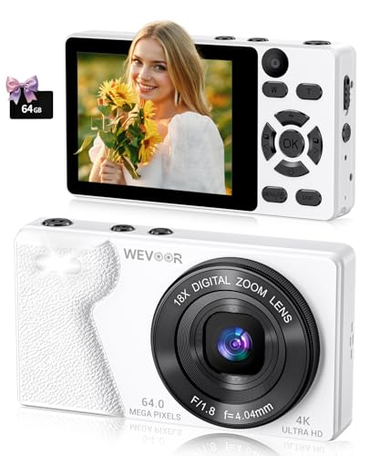 Wevoor 4K 64MP Autofocus Vlogging Camera for Travel Daily