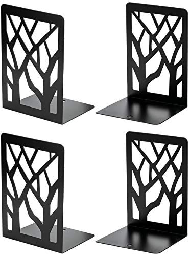 MaxGear Tree Design Bookends - Non-Skid Holder for Books/CDs