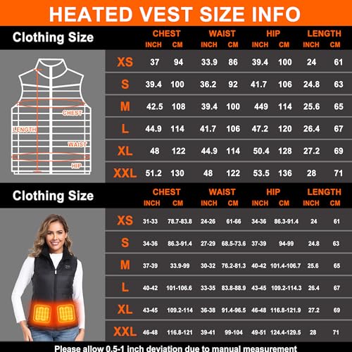WarmCo Heated Vest for Women, 15 Heat Zones, 10000mAh Power Bank, 3 Heat Settings, Ideal for Outdoor Activities