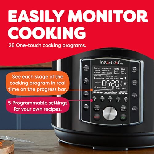 Instant Pot Pro 8 Quart 10-in-1 Multi-Cooker with App, Recipes