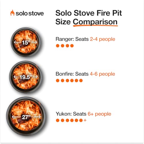 Solo Stove Yukon Smokeless Fire Pit - Wood Burning Outdoor Fireplace, Portable Stainless Steel, Ideal for 6+ People