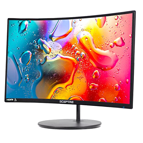 Sceptre Curved Gaming Monitor 24-inch Full HD 1080p 98% sRGB, HDMI x2, VGA, Built-in Speakers, VESA Wall Mount - Black