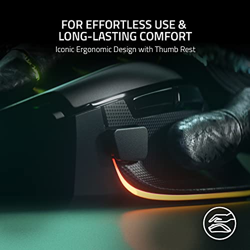 Razer Basilisk V3 Gaming Mouse: Customizable Ergonomic Design, Fast Switch, Chroma RGB, 26K DPI Sensor, 11 Buttons - Classic Black