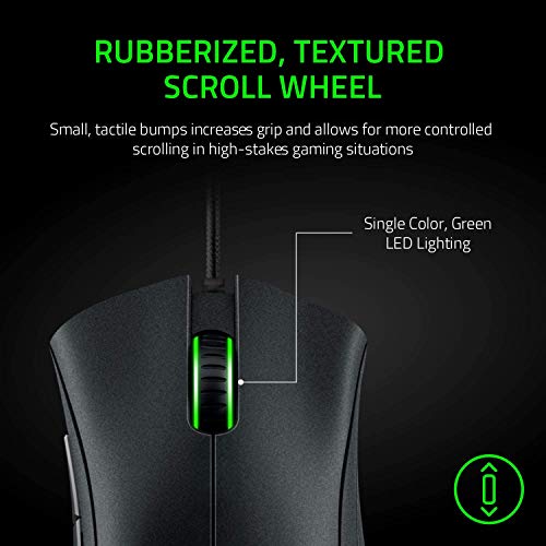 Razer DeathAdder Gaming Mouse: 6400 DPI Sensor, 5 Buttons, Mechanical Switches