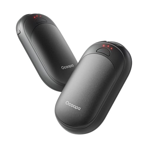 OCOOPA Rechargeable Hand Warmers 2 Pack, Smart Heating, Portable Heater, Ultra Slim Pocket - Ideal Christmas Gifts for Men