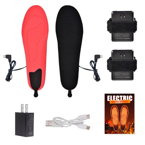 Heated Insoles with 5000mAh Battery, 4 Heat Settings, Mobile App Control - Warm Feet for Men and Women