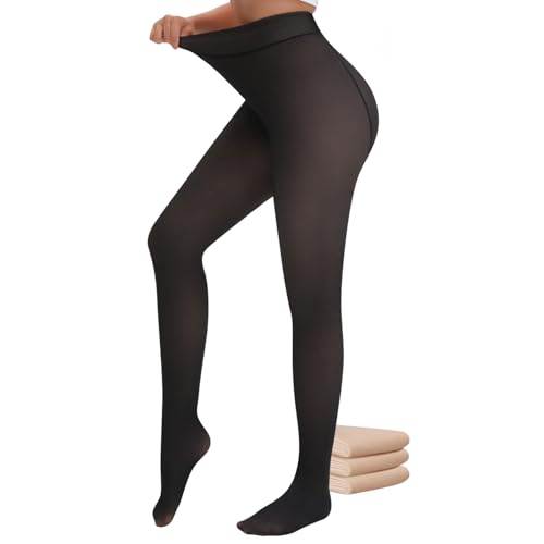 Comfort Fleece Lined Leggings: High Waist Thermal Tights for Women