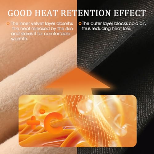 Comfort Fleece Lined Leggings: High Waist Thermal Tights for Women