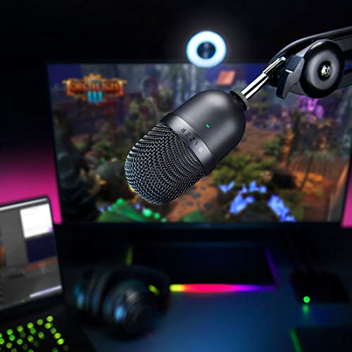 Razer Seiren Mini USB Condenser Mic: Pro Quality for Streaming & Gaming - Supercardioid Pickup - Shock Resistant - Classic Black