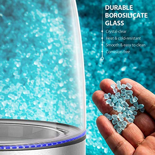 AZEUS 1.8L Fast Boil Electric Kettle, Auto Shut-Off, BPA-Free Glass & Steel