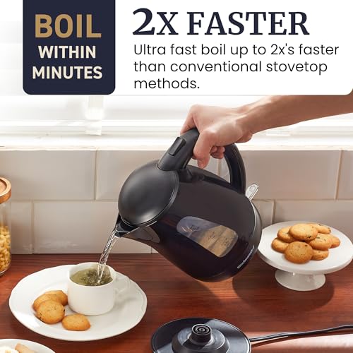 Elite Gourmet 1.7L Electric Tea Kettle 1500W, Fast Boil, BPA-Free