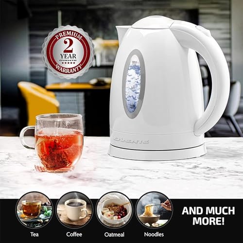 OVENTE 1.7L Electric Kettle: Fast Boil for Coffee/Tea, BPA-Free, Auto Shut-Off