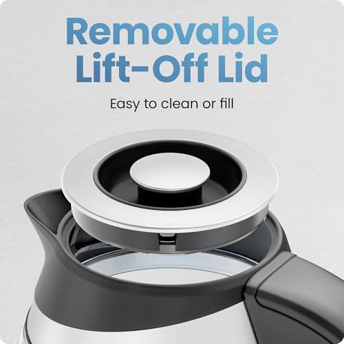 Chefman Glass Tea Kettle: Temperature Control, 5 Presets, LED Lights