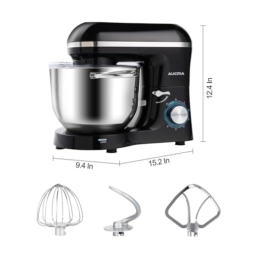 Aucma 6.5QT Stand Mixer: 660W, 6-Speed Tilt-Head Food Mixer