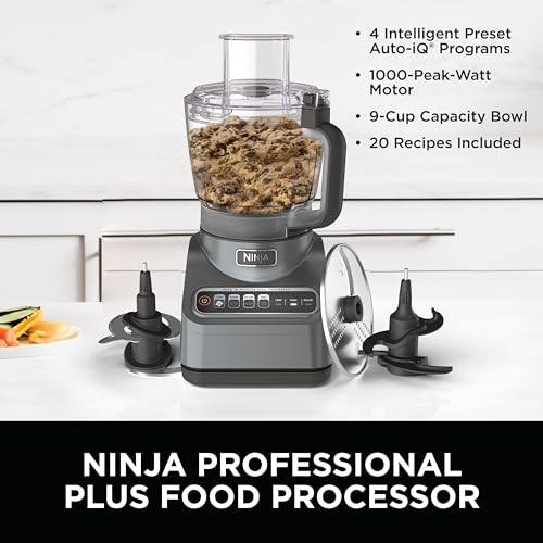 Ninja Food Processor Plus: 1000W, 4 Functions, 9-Cup Bowl