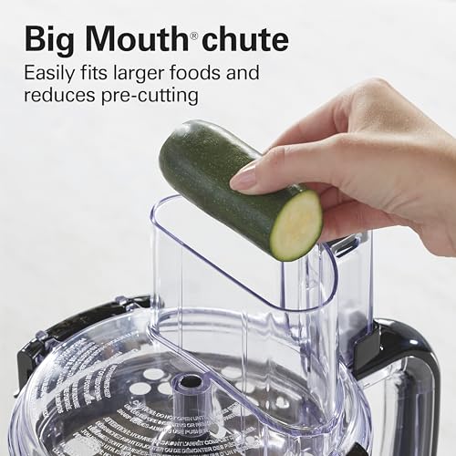 Hamilton Beach Food Processor & Chopper, BPA-Free, Stainless Blades, 12 Cup Bowl, 2-Speed Motor, Black - Kitchen Helper