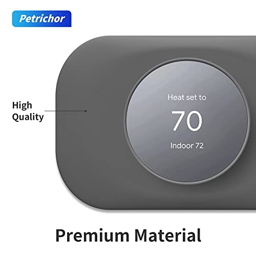 Petrichor Nest Thermostat Trim Kit, Wall Plate Cover for Google Nest 2020 - Easy Install, Charcoal Gray