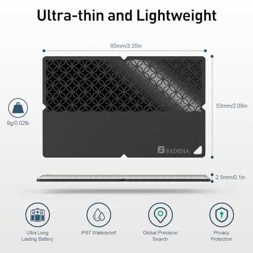 Apple MFi Certified Bluetooth Tracker Smart Finder for Apple Find My iPhone, Wallet GPS Tracker, 5-10 Years Battery, Keys & Item Locator