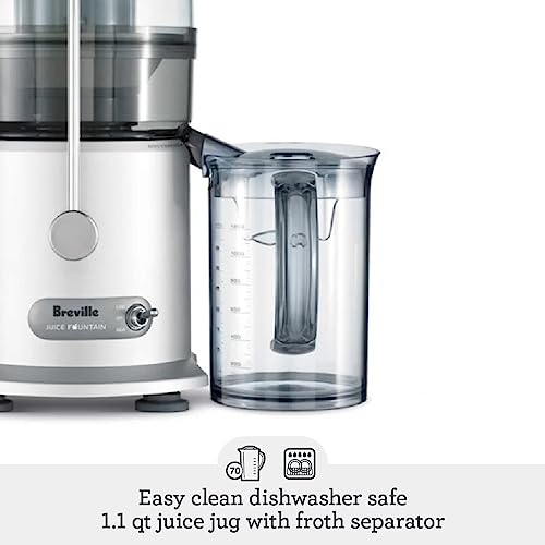 Breville Juice Fountain Plus Silver 850-Watt Juicer Machine