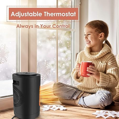 Ceramic Space Heater 1500W: Fast Heating, Silent Operation, 3 Modes, Overheat Protection