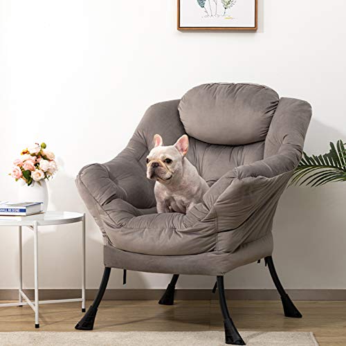 HollyHOME Velvet Armchair: Comfy Reading Chair for Living Room