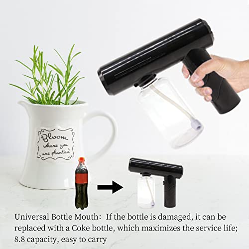 Nano Barber Spray Gun: Electric Sanitizer Fogger for Indoor & Outdoor - 8.8 oz, Black