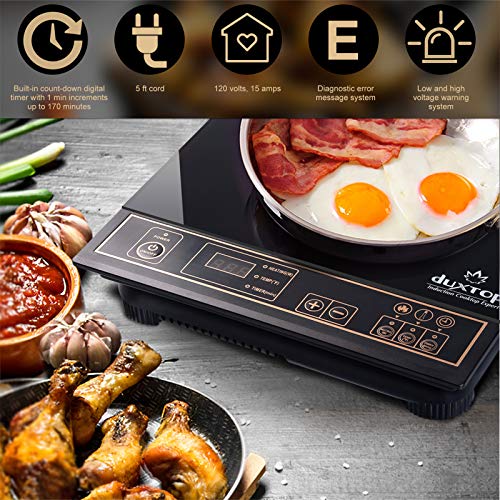 Duxtop Portable Induction Cooktop Burner, 1800W, Gold