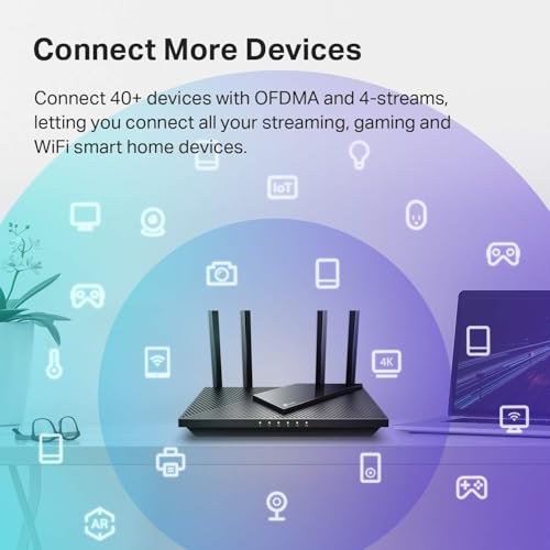 TP-Link AX1800 WiFi 6 Router - Dual Band, Gigabit, Easy Mesh - Works with Alexa - Certified for Humans