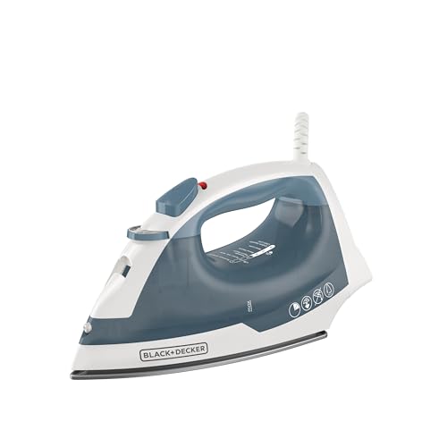 BLACK+DECKER Compact Iron: Easy Steam, Nonstick Plate, 1200W