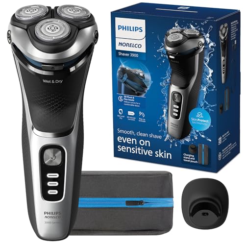 Philips Norelco Shaver 3900 - Wet/Dry Electric Shaver with Travel Pouch