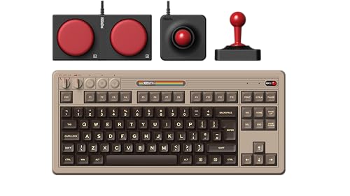 8Bitdo Retro Mechanical Keyboard: Bluetooth/2.4G/USB-C, 87 Keys, Super Buttons, Windows/Android - ISO UK Layout