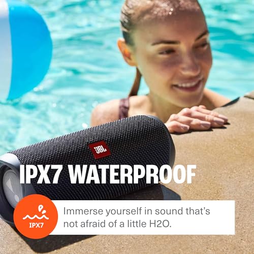 JBL FLIP 5 Waterproof Bluetooth Speaker - Black, Portable Sound