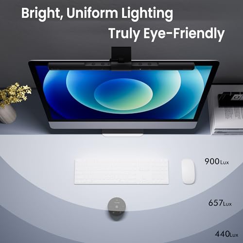 Quntis Wireless Monitor Light Bar: Remote Control, Eye Protection, Anti-Blue Light, 40cm Curved Computer Monitor Lamp