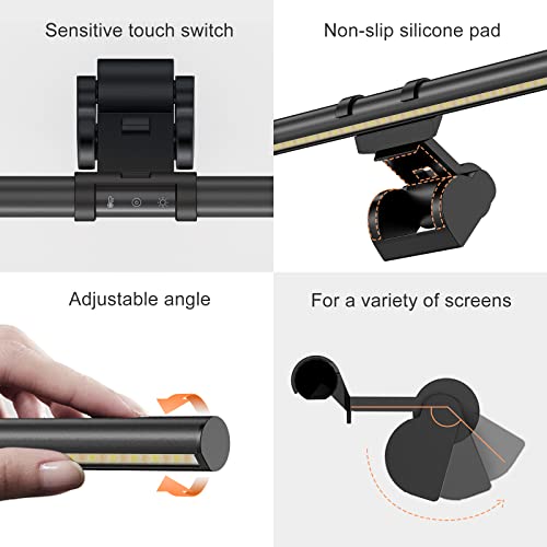 Eye-Care USB Reading LED Task Lamp for Monitor, Touch Control