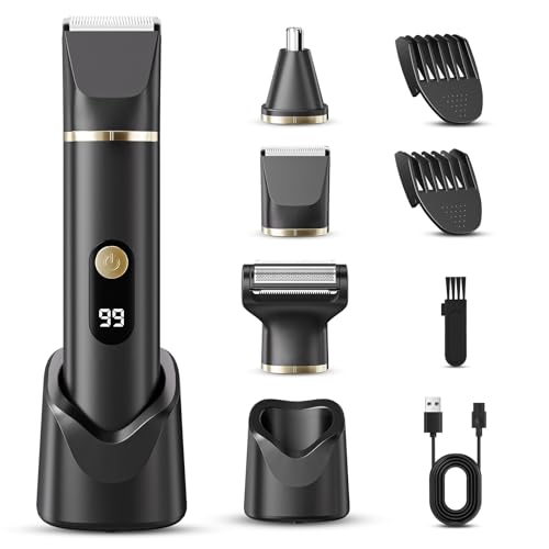 Waterproof Beard Trimmer Electric Razor Shaver Kit for Men