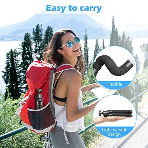 Ubeesize Portable Phone Tripod with Wireless Remote - Flexible Stand for Video Recording