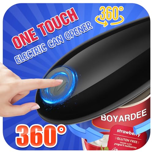 Brand Electric Can Opener: One-Touch Automatic, Safe for Arthritic Hands, Easy Kitchen Use