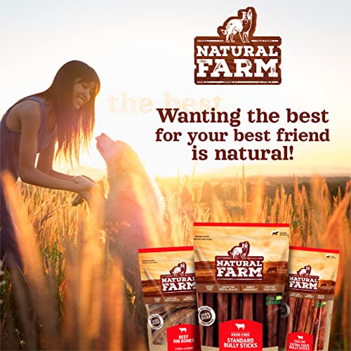 Natural Farm Dog Collagen Chews: Odor-Free Sticks, Rawhide Alternative - High Protein Dental Treats for Medium & Large Dogs