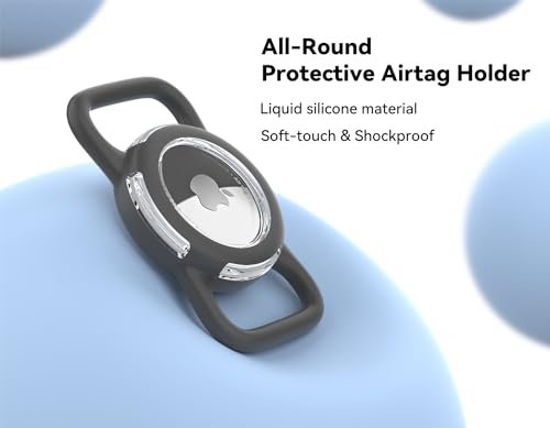 Clear Dog & Cat Collar Airtag Holder, Waterproof & Durable, Easy Install