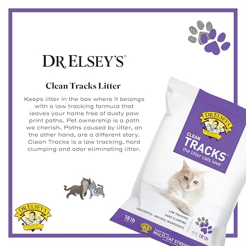 Dr. Elsey's Clumping Clay Cat Litter 18 lb Bag - Clean Tracks