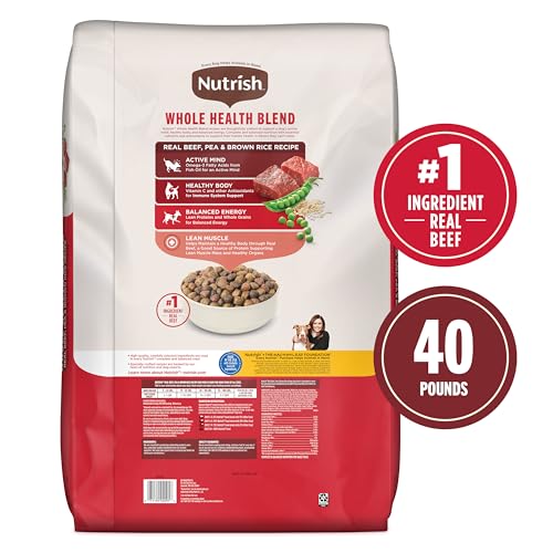 Rachael Ray Nutrish Dry Dog Food - Beef, Pea & Brown Rice Blend for Adult Dogs - 40lb Bag
