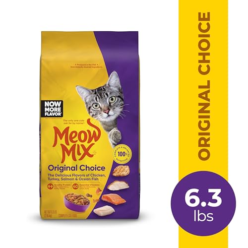Meow Mix Dry Cat Food, Original Choice, 6.3 Pound Bag