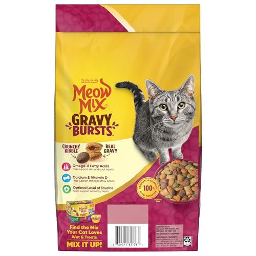 Meow Mix Chicken Dry Cat Food - Gravy Bursts, 3lb Bag