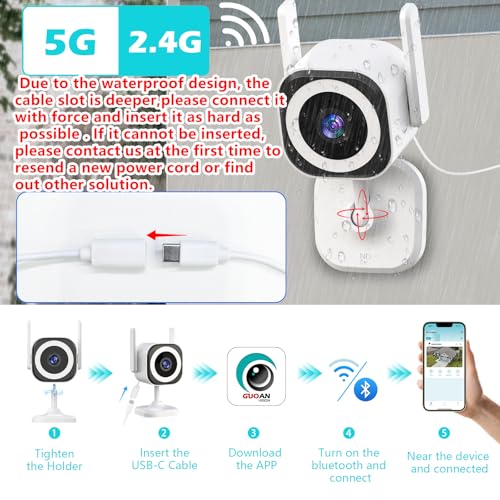 Brand Outdoor Security Camera 3MP WiFi CCTV System for Home, Pet & Baby - Color Night Vision, Alarm Siren, IP66 Waterproof - 2 Pack