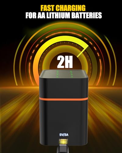 Rechargeable AA Batteries & Charger Set, High Capacity 1.5V, Smart Charging, 12-Slot Li-ion Charger